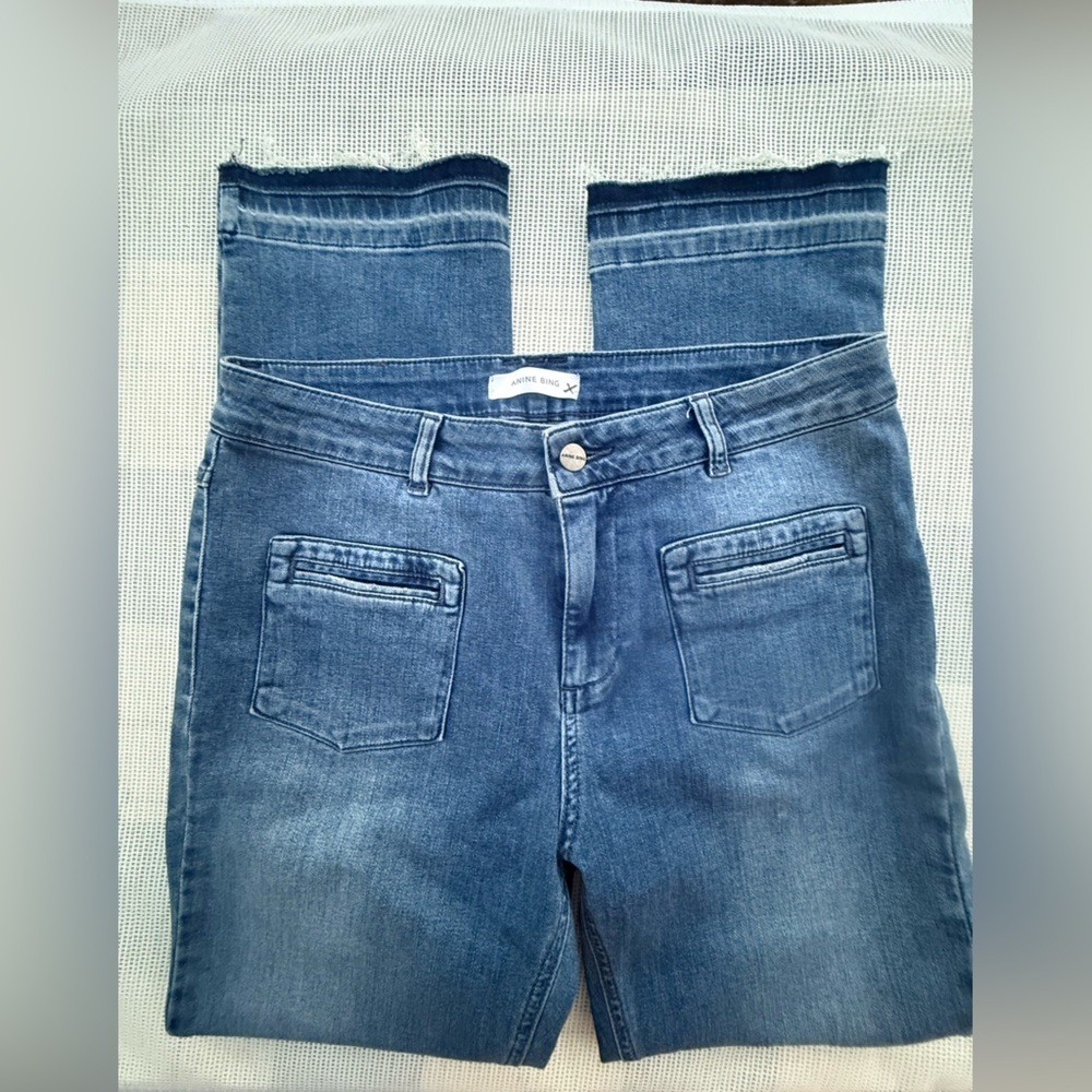 Anine Bing Women’s Cropped Blue Jeans size 30